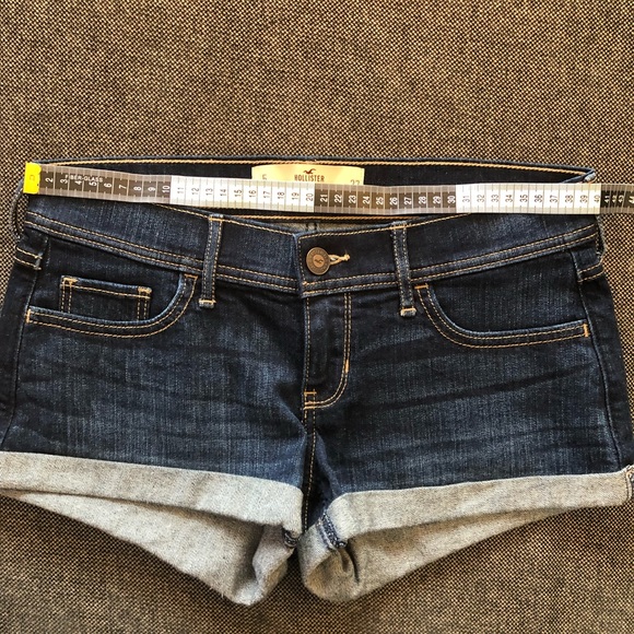 Hollister short-short dark denim jean shorts W27 - Picture 8 of 9